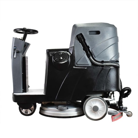 Total Polishing Systems Auto Ride-On Floor Scrubber with 19 Inch Cleaning Pad, Three 170 Amp Batteries TPSX5